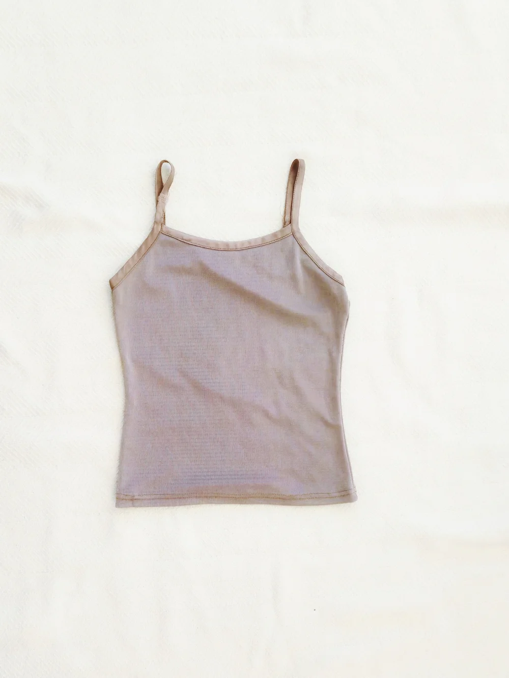 Rose Print Spaghetti Strap Tank Top - Taupe - Picture 2 of 2
